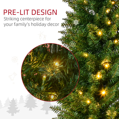 Pre-Lit Slim Pencil Artificial Christmas Tree 6 ft