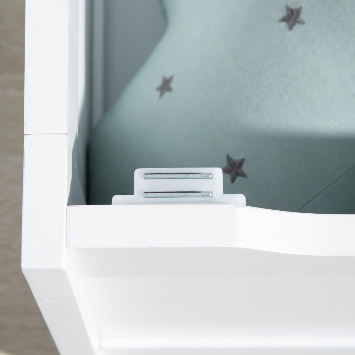 Kids toy box storage chest with backrest