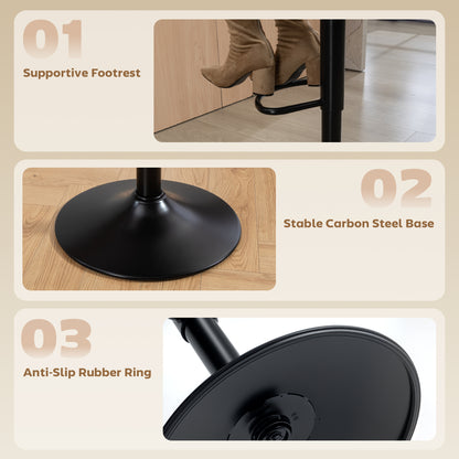 Swivel bar stools adjustable set of 2