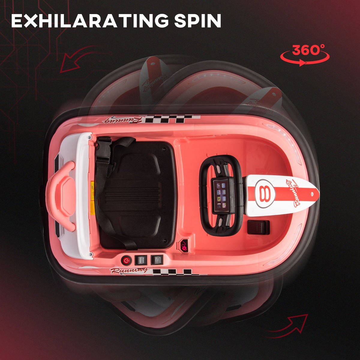 Electric Bumper Car for Toddlers 6V 360° Spin