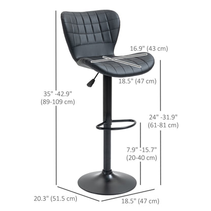 Taburetes de bar giratorios acolchados — Juego de 2