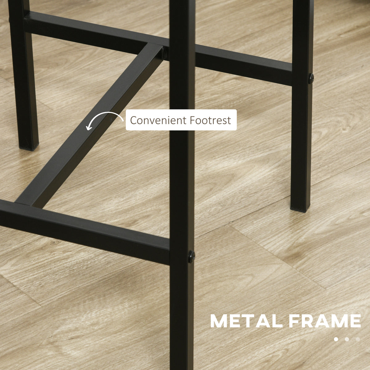 Industrial bar table set counter height 3 piece