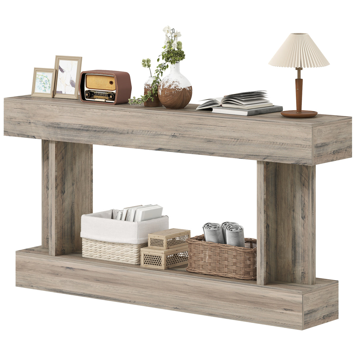 Vintage Console Table with Storage Shelf 160 cm