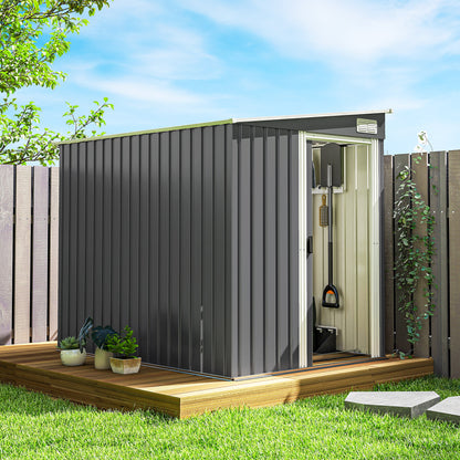 Galvanised Steel Lean-To Garden Storage Shed