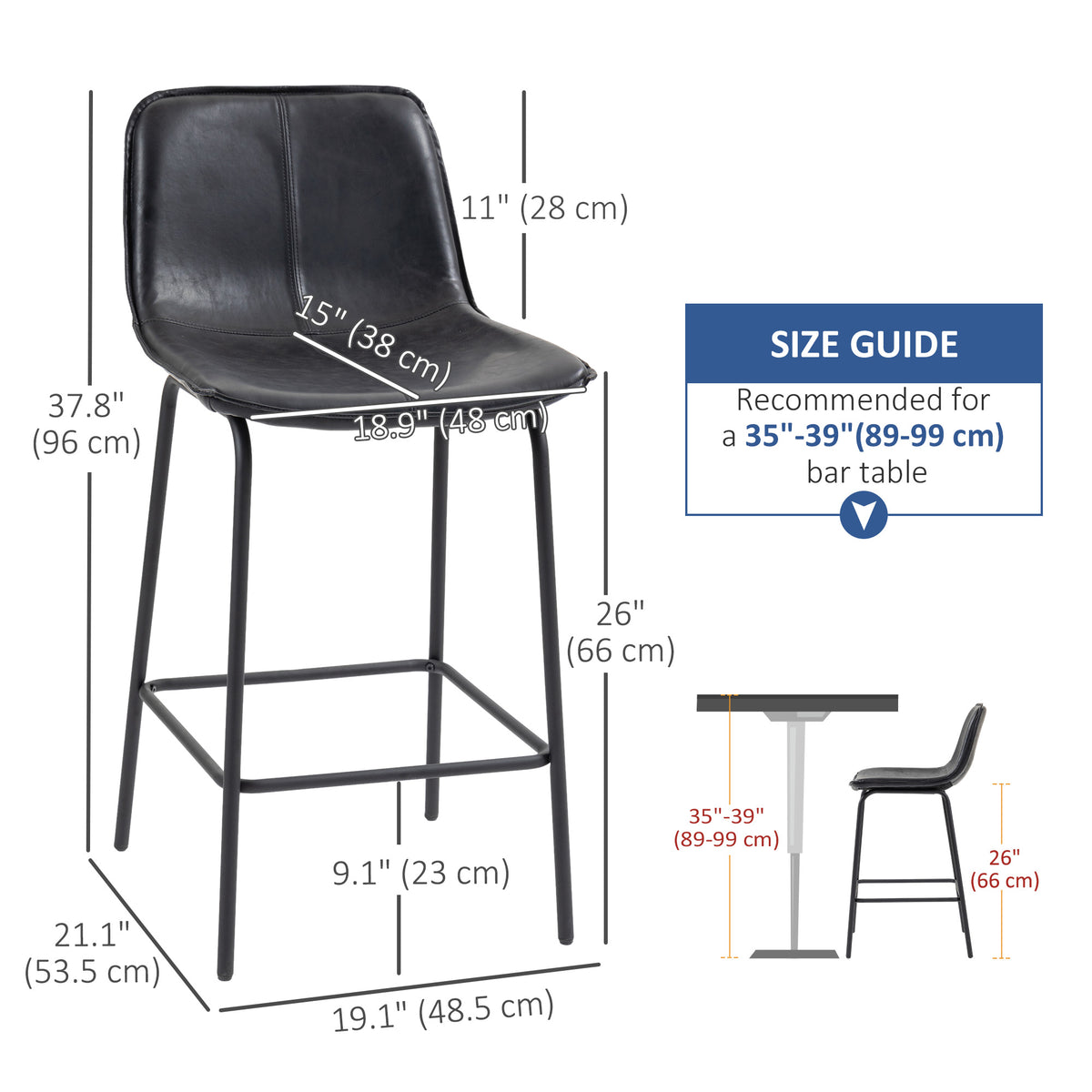 Upholstered counter height bar stools set of 2
