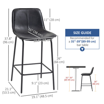 Upholstered counter height bar stools set of 2