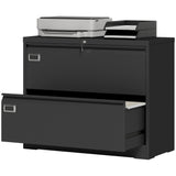 2-Drawer Lockable Steel Lateral Filing Cabinet