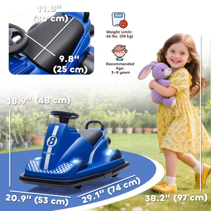 Coche eléctrico de choque para niños con rotación de 360 grados