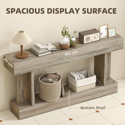 Vintage Console Table with Storage Shelf 160 cm