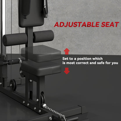 Máquina de remo dorsal para musculación en casa