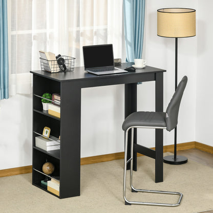Bar table counter height 3 storage shelves