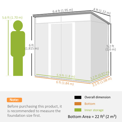 Garden Storage Shed 2 m² Galvanised Steel Sliding Doors