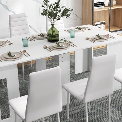 Sillas de comedor modernas de cuero sintético — Lote de 6