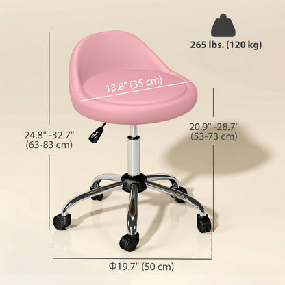 Adjustable Rolling Salon Stool