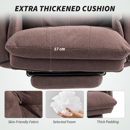 Ergonomic reclining office desk chair with footrest