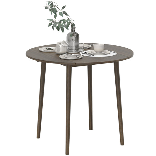 Folding dining table round drop leaf expandable
