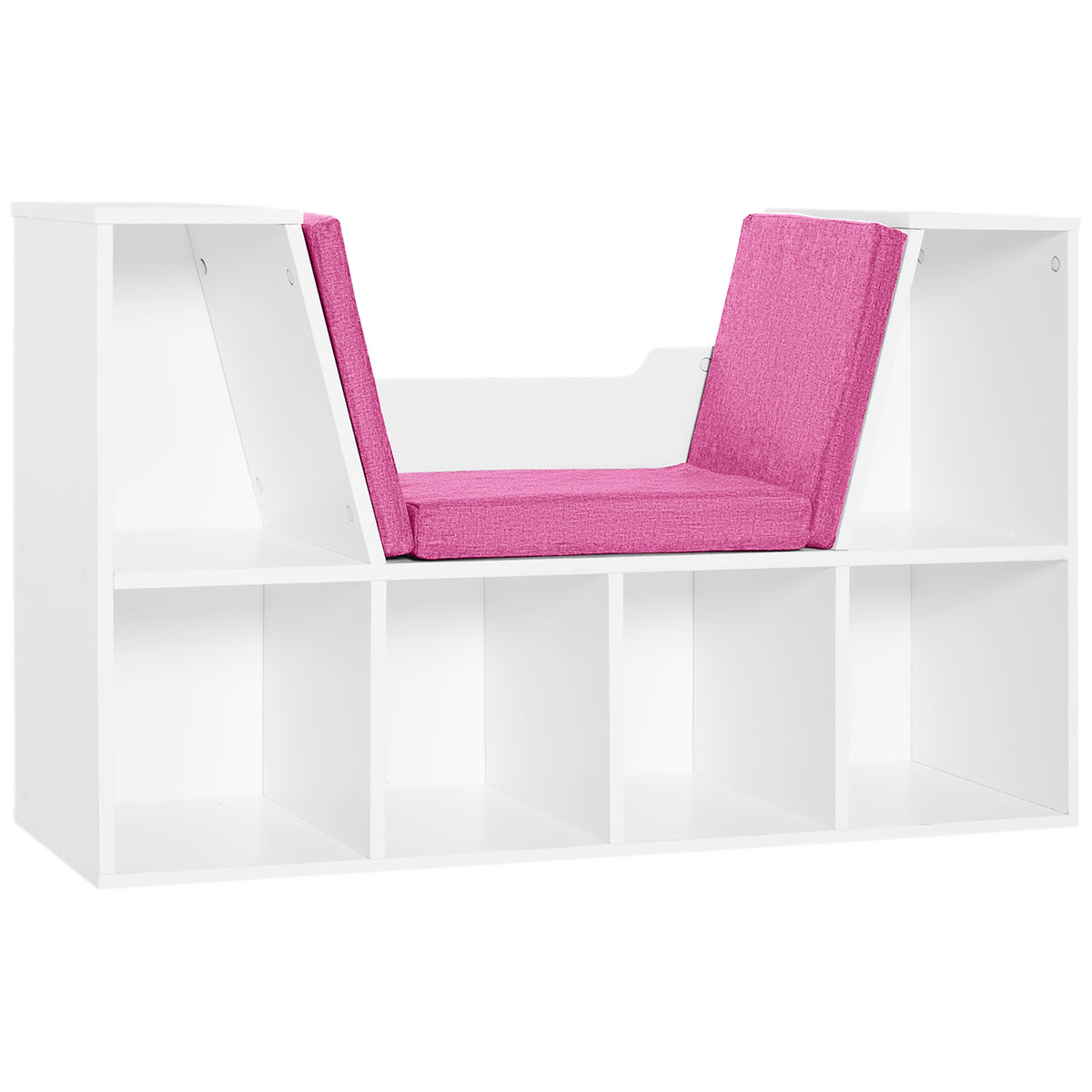 Librería de 6 cubos con cojín de lectura