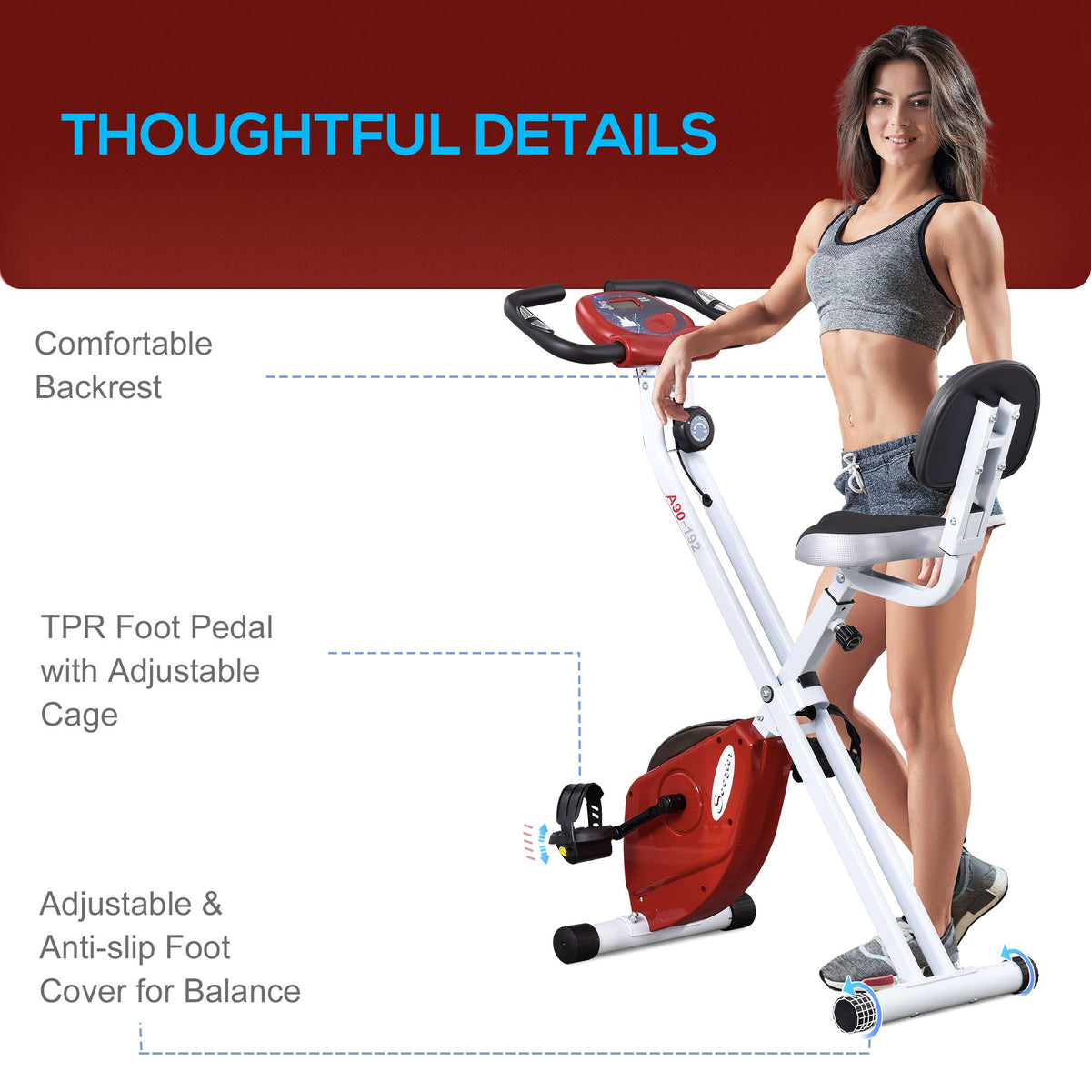 Foldable indoor stationary bike with magnetic resistance