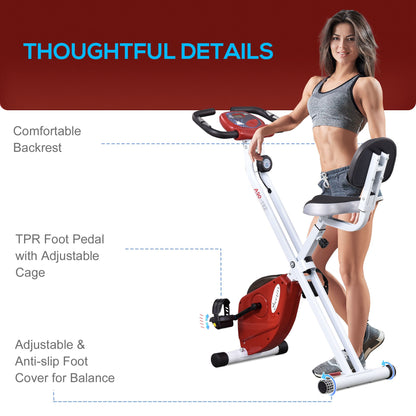 Foldable indoor stationary bike with magnetic resistance
