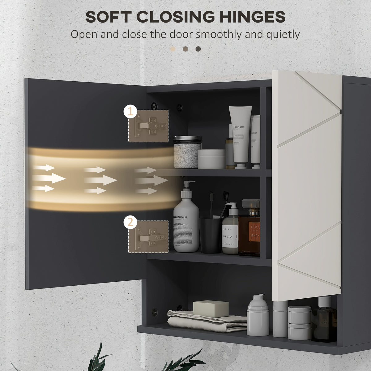 Wall mounted medicine cabinet with mirror