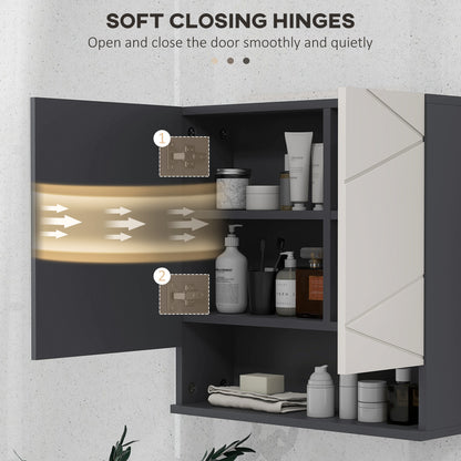 Wall mounted medicine cabinet with mirror