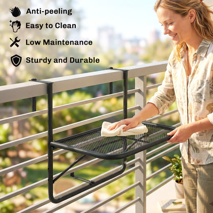 Adjustable Hanging Balcony Railing Table