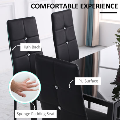Tufted Dining Side Chairs Set of 4
