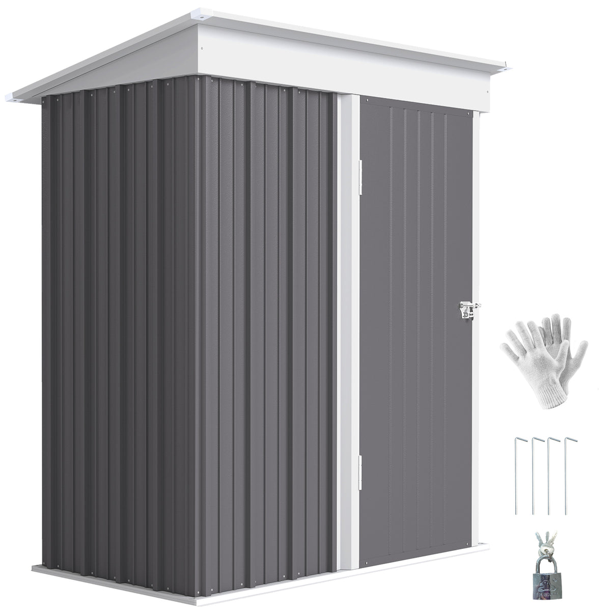 Trastienda de almacenamiento de acero ajustable 152x91x183cm
