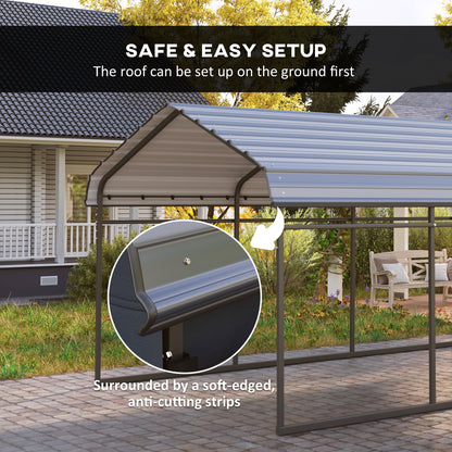 Heavy duty metal carport with removable sidewalls