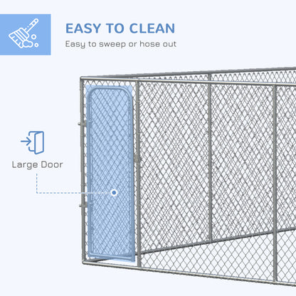 Outdoor dog playpen with galvanized steel frame