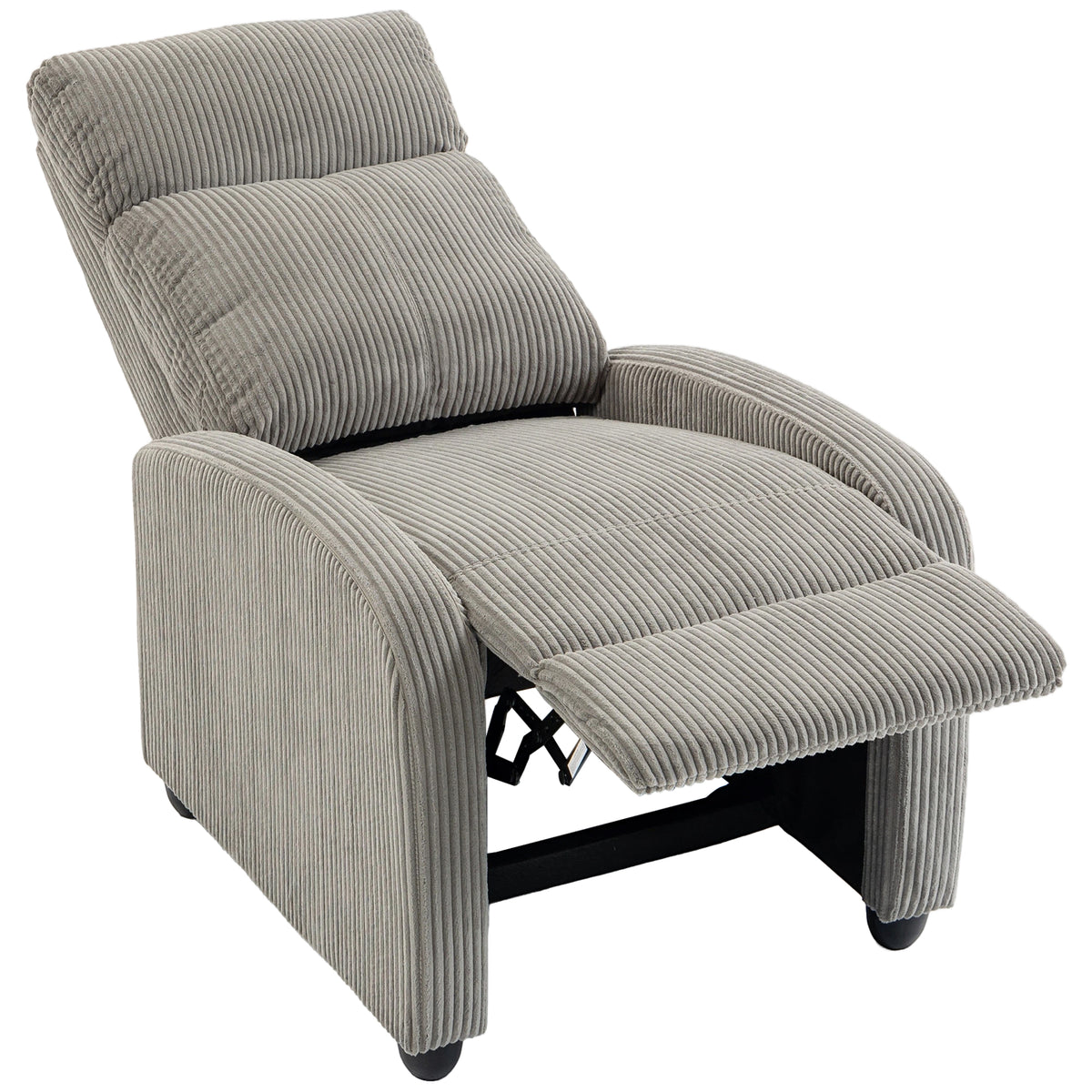 Manual Push-Back Recliner Chair in Corduroy