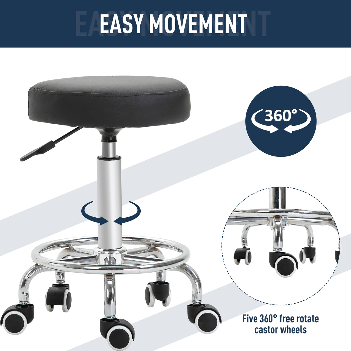 Adjustable Swivel Salon Stool Hydraulic