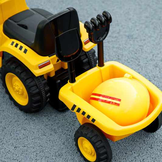 Caterpillar Kids Ride-On Tractor with Shovel and Trailer