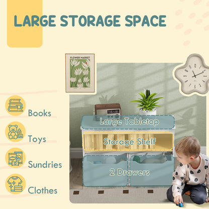 Kids Bookshelf with Storage Drawers