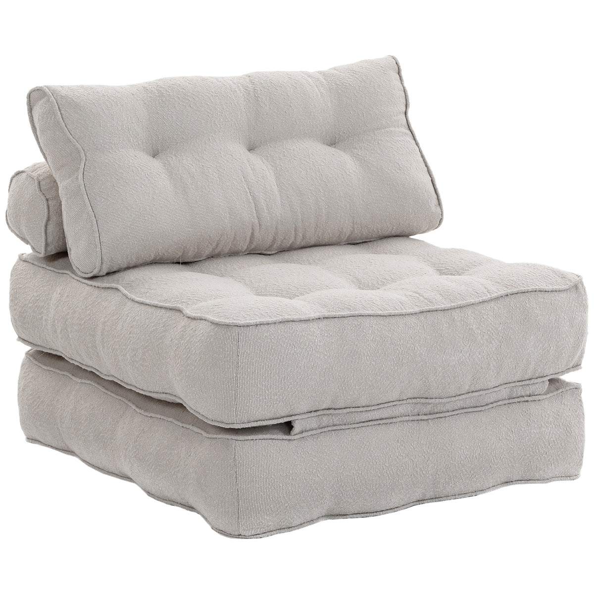 3-in-1 Convertible Chair Bed with Thick Cushions