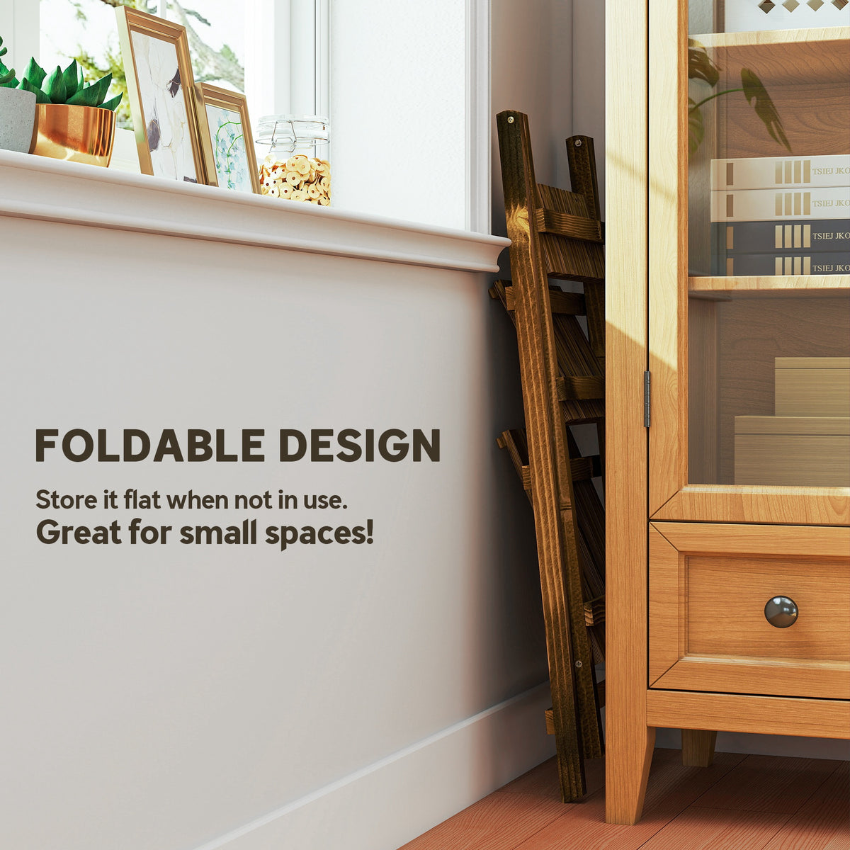 3-Tier Foldable Wooden Plant Stand