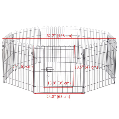Parque para perros octogonal de 8 paneles plegable