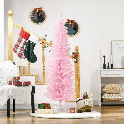 Pino de Navidad artificial delgado estilo lápiz 6 pi