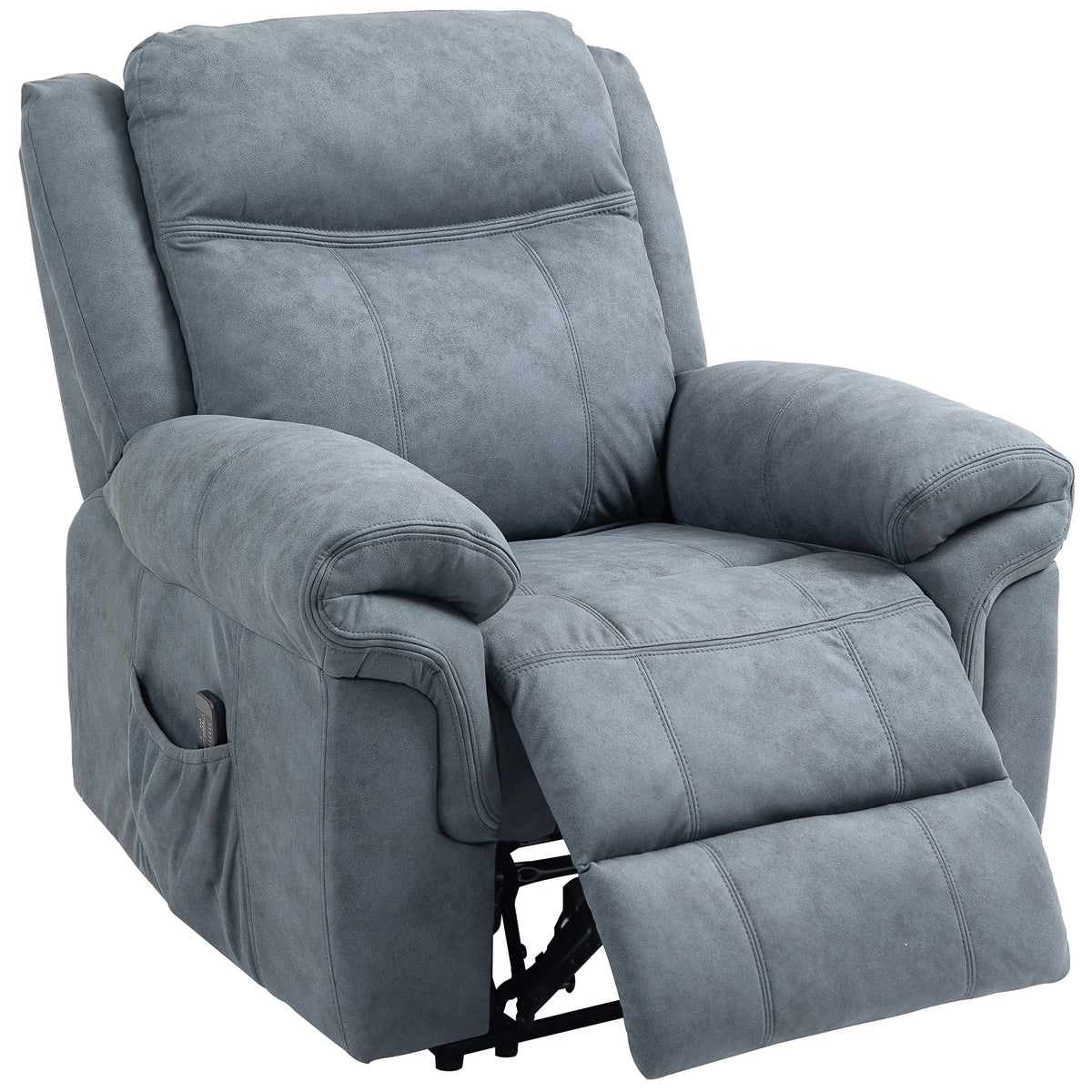 Manual Recliner Chair with Vibration Massage and Side Pockets
