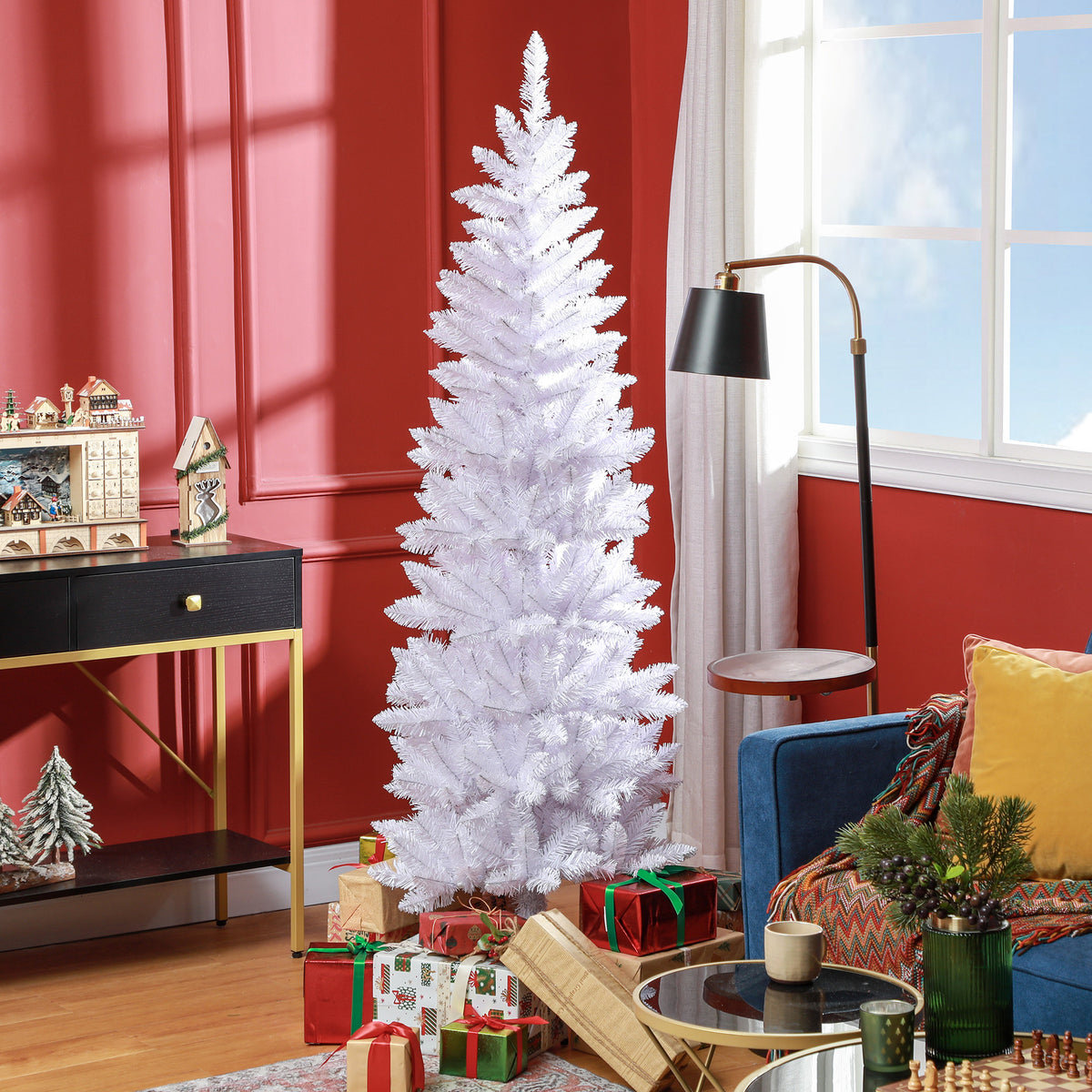 Pencil Artificial Christmas Tree 6 ft — Green
