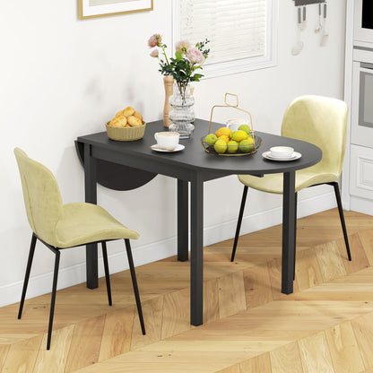Mesa de comedor abatible de pino macizo para espacios pequeños
