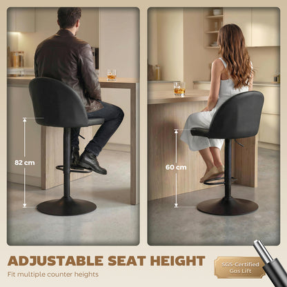 Swivel bar stools adjustable set of 2