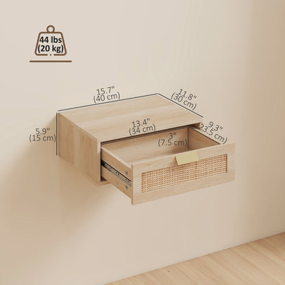 Floating bedside table wall-mounted nightstand — Set of 2