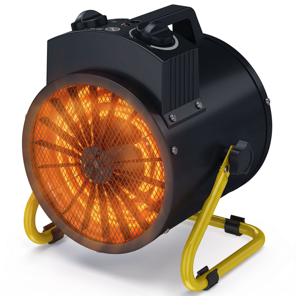 Electric Fan Heater 1500W — Stainless Steel