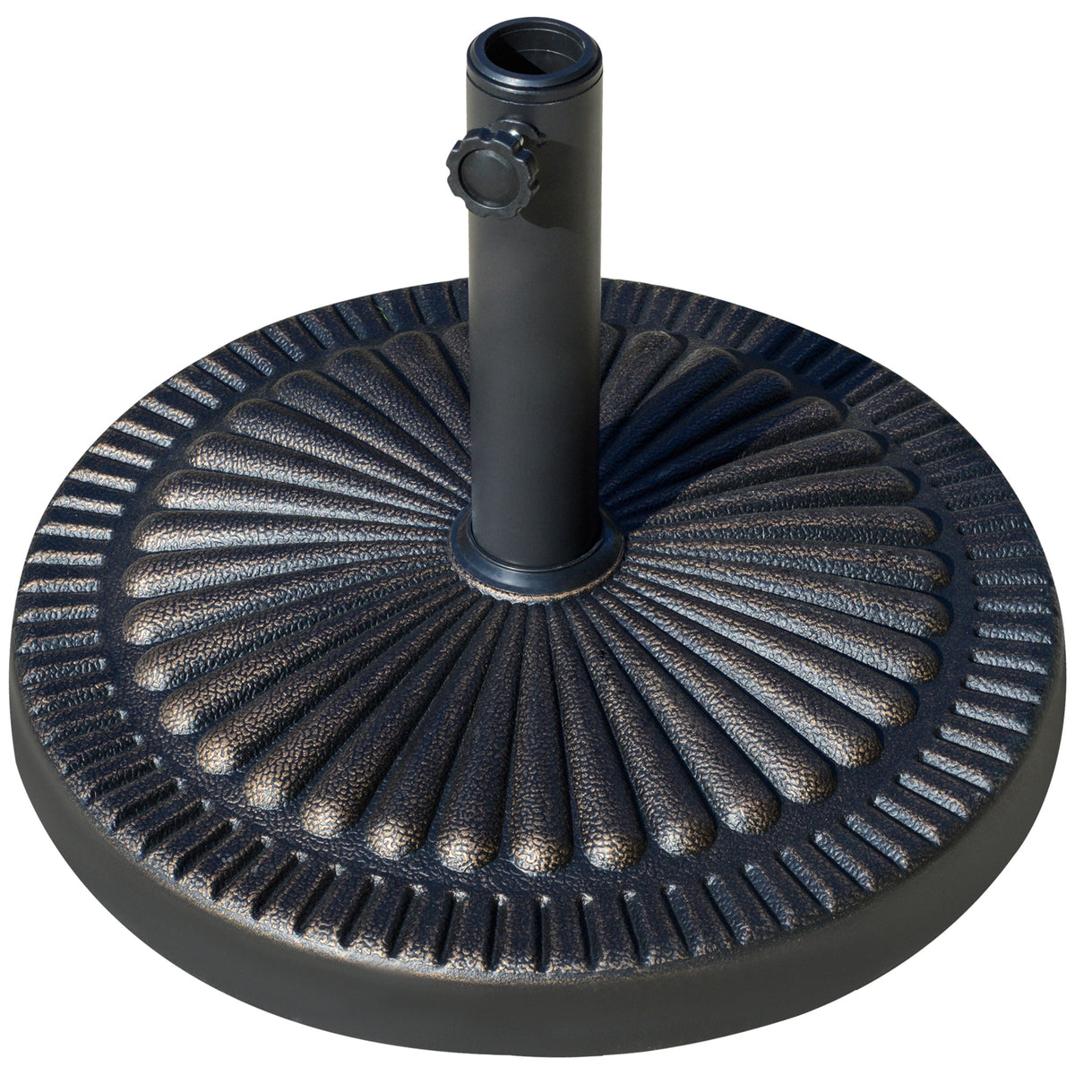 Round Resin Patio Umbrella Base Decorative Design