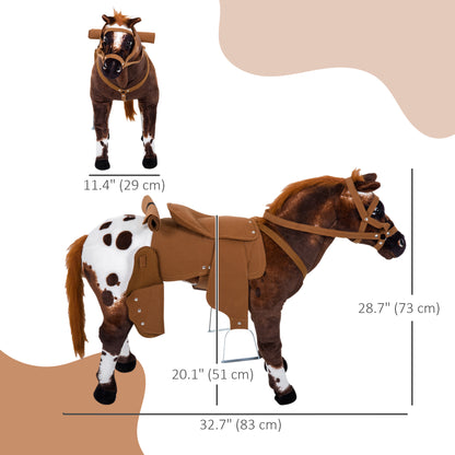 Caballo de peluche de pie para niños