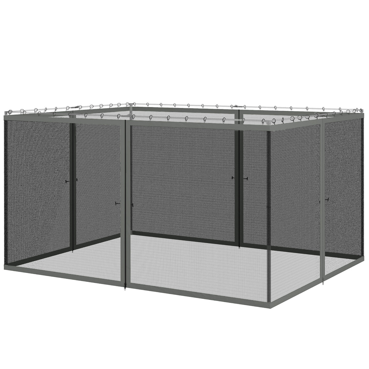 10' x 13' Khaki Gazebo Replacement Mosquito Netting with Zipper