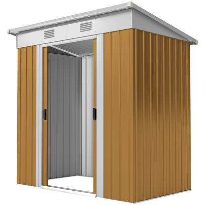 Galvanized Steel Outdoor Storage Shed with Sliding Doors