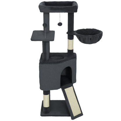 Multi-level cat tree with condo and hammock 47 inch