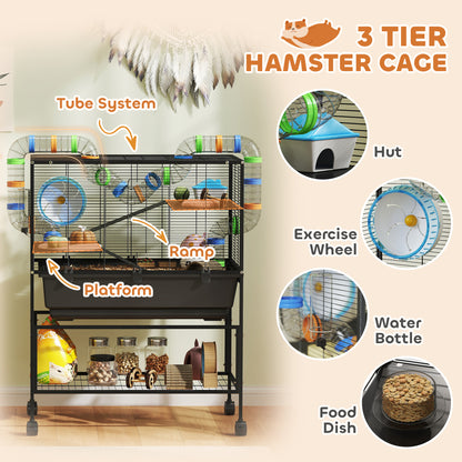 3-Tier Rolling Hamster Cage